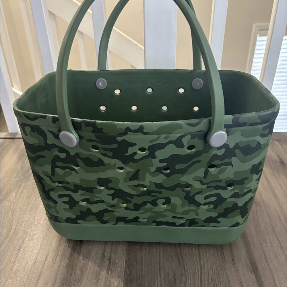 Green Camouflage Tote Bag
